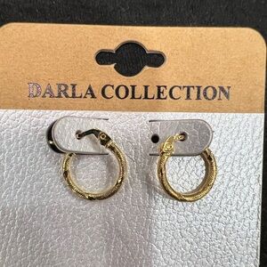 Dalia Collection Elegant Gold Hoop Earrings